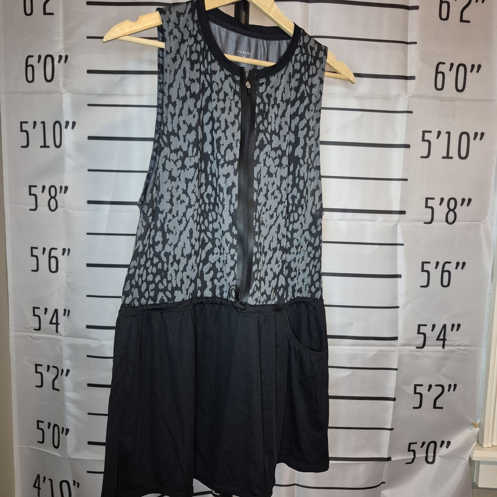 Varley Charcoal and Black Patterned Coverup